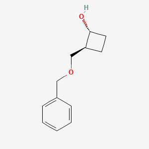 molecular formula C12H16O2 B14882518 Rel-(1R,2S)-2-((benzyloxy)methyl)cyclobutan-1-ol 