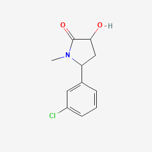 5-(3-Chlorophenyl)-3-hydroxy-1-methylpyrrolidin-2-one