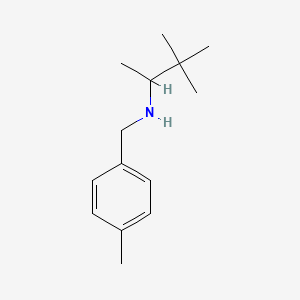 molecular formula C14H23N B1488255 (3,3-Dimethylbutan-2-yl)[(4-methylphenyl)methyl]amine CAS No. 1566379-09-6