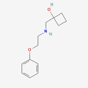 1-{[(2-Phenoxyethyl)amino]methyl}cyclobutan-1-ol
