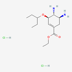 Ethyl (3R,4R,5S)-4,5-diamino-3-(pentan-3-yloxy)cyclohex-1-ene-1-carboxylate dihydrochloride