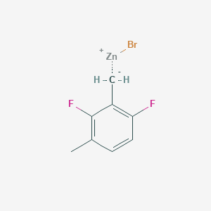 molecular formula C8H7BrF2Zn B14882567 2,6-Difluoro-3-methylbenZylZinc bromide 