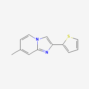 molecular formula C12H10N2S B14882574 7-Methyl-2-(thiophen-2-yl)imidazo[1,2-a]pyridine 