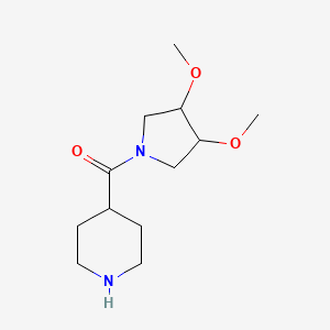 molecular formula C12H22N2O3 B1488258 (3,4-Dimethoxypyrrolidin-1-yl)(piperidin-4-yl)methanone CAS No. 1979171-78-2