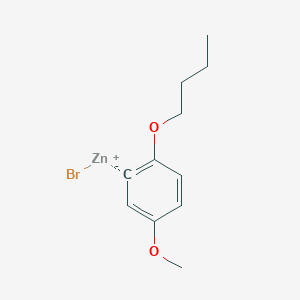 molecular formula C11H15BrO2Zn B14882596 (2-n-Butyloxy-5-methoxyphenyl)Zinc bromide 