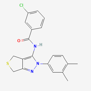 3-chloro-N-(2-(3,4-dimethylphenyl)-4,6-dihydro-2H-thieno[3,4-c]pyrazol-3-yl)benzamide