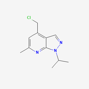 molecular formula C11H14ClN3 B14882602 4-(chloromethyl)-1-isopropyl-6-methyl-1H-pyrazolo[3,4-b]pyridine 