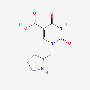 molecular formula C10H13N3O4 B14882611 2,4-Dioxo-1-(pyrrolidin-2-ylmethyl)-1,2,3,4-tetrahydropyrimidine-5-carboxylic acid 