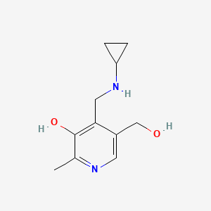 molecular formula C11H16N2O2 B1488262 4-((环丙氨基)甲基)-5-(羟甲基)-2-甲基吡啶-3-醇 CAS No. 1592867-15-6