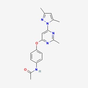 N-(4-((6-(3,5-dimethyl-1H-pyrazol-1-yl)-2-methylpyrimidin-4-yl)oxy)phenyl)acetamide