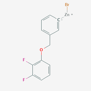 molecular formula C13H9BrF2OZn B14882627 3-[(2',3'-Difluorophenoxy)methyl]phenylZinc bromide 