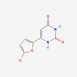 molecular formula C8H5BrN2O3 B1488263 6-(5-溴呋喃-2-基)嘧啶-2,4(1H,3H)-二酮 CAS No. 1565049-17-3