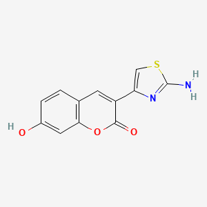 molecular formula C12H8N2O3S B14882630 3-(2-Amino-1,3-thiazol-4-yl)-7-hydroxy-2H-chromen-2-one 