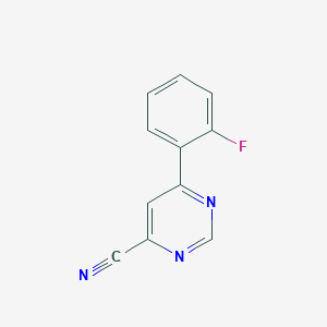 molecular formula C11H6FN3 B14882636 6-(2-Fluorophenyl)pyrimidine-4-carbonitrile 