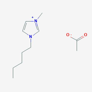 molecular formula C11H20N2O2 B14882667 1-Amyl-3methylimidazolium acetate 