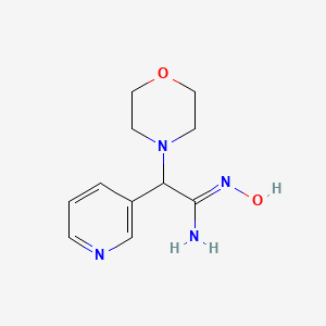 (Z)-N'-hydroxy-2-morpholino-2-(pyridin-3-yl)acetimidamide