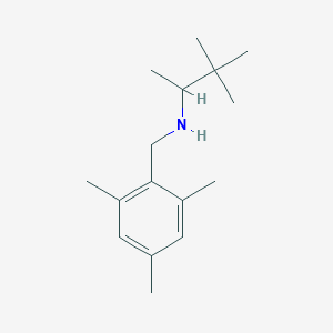 molecular formula C16H27N B1488270 (3,3-Dimethylbutan-2-yl)[(2,4,6-trimethylphenyl)methyl]amine CAS No. 1921261-81-5
