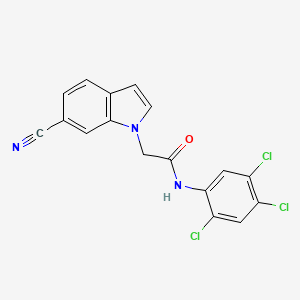 2-(6-cyano-1H-indol-1-yl)-N-(2,4,5-trichlorophenyl)acetamide