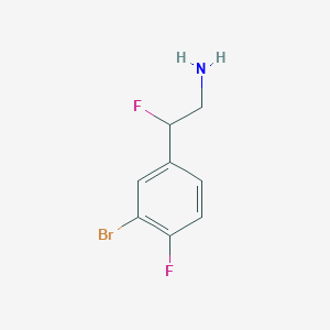 molecular formula C8H8BrF2N B1488271 2-(3-Bromo-4-fluorophenyl)-2-fluoroethan-1-amine CAS No. 1785606-19-0