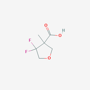 molecular formula C6H8F2O3 B1488272 4,4-二氟-3-甲基氧杂环-3-羧酸 CAS No. 1782346-79-5