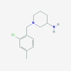 molecular formula C13H19ClN2 B1488273 1-(2-Chloro-4-methylbenzyl)piperidin-3-amine CAS No. 1696872-89-5