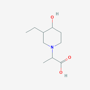 2-(3-Ethyl-4-hydroxypiperidin-1-yl)propanoic acid