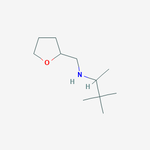 molecular formula C11H23NO B1488275 (3,3-Dimethylbutan-2-yl)[(oxolan-2-yl)methyl]amine CAS No. 1566873-48-0