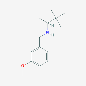 molecular formula C14H23NO B1488277 (3,3-Dimethylbutan-2-yl)[(3-methoxyphenyl)methyl]amine CAS No. 1566474-00-7