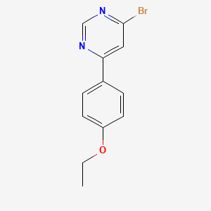 molecular formula C12H11BrN2O B1488278 4-Bromo-6-(4-ethoxyphenyl)pyrimidine CAS No. 1597154-72-7