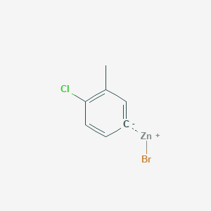 molecular formula C7H6BrClZn B14882806 4-Chloro-3-methylphenylzinc bromide 