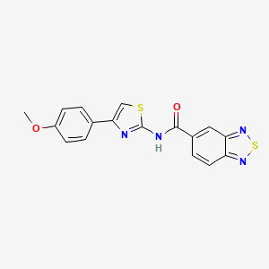 molecular formula C17H12N4O2S2 B14882810 N-[4-(4-methoxyphenyl)-1,3-thiazol-2-yl]-2,1,3-benzothiadiazole-5-carboxamide 