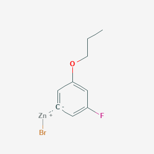 molecular formula C9H10BrFOZn B14882819 (3-Fluoro-5-n-propyloxyphenyl)Zinc bromide 