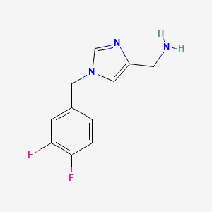 molecular formula C11H11F2N3 B1488282 (1-(3,4-difluorobenzyl)-1H-imidazol-4-yl)methanamine CAS No. 1702516-57-1