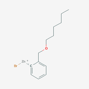 molecular formula C13H19BrOZn B14882828 2-[(n-Hexyloxy)methyl]phenylZinc bromide 