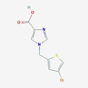 molecular formula C9H7BrN2O2S B1488284 1-((4-bromothiophen-2-yl)methyl)-1H-imidazole-4-carboxylic acid CAS No. 1701914-00-2