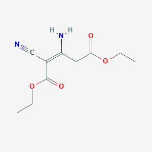 molecular formula C10H14N2O4 B14882848 diethyl (E)-3-amino-2-cyanopent-2-enedioate 