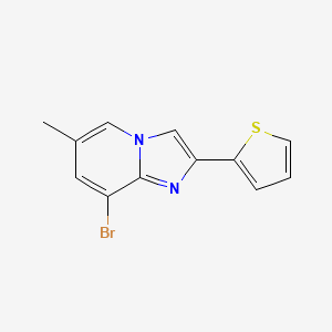 molecular formula C12H9BrN2S B14882855 8-Bromo-6-methyl-2-(thiophen-2-yl)imidazo[1,2-a]pyridine 