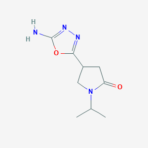 molecular formula C9H14N4O2 B14882857 4-(5-Amino-1,3,4-oxadiazol-2-yl)-1-isopropylpyrrolidin-2-one 