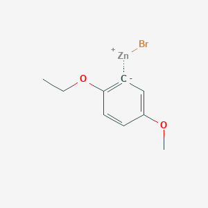 molecular formula C9H11BrO2Zn B14882880 (2-Ethoxy-5-methoxyphenyl)Zinc bromide 