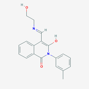 molecular formula C19H18N2O3 B14882883 (4E)-4-{[(2-hydroxyethyl)amino]methylidene}-2-(3-methylphenyl)isoquinoline-1,3(2H,4H)-dione 