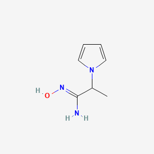 molecular formula C7H11N3O B14882887 (Z)-N'-hydroxy-2-(1H-pyrrol-1-yl)propanimidamide 