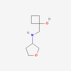 molecular formula C9H17NO2 B1488291 1-{[(Oxolan-3-yl)amino]methyl}cyclobutan-1-ol CAS No. 1598222-20-8