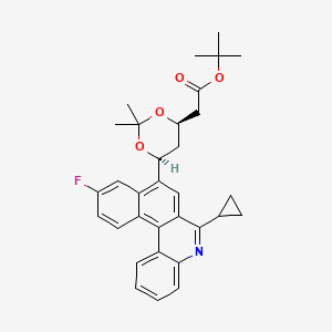 tert-Butyl 2-((4R,6S)-6-(6-cyclopropyl-10-fluorobenzo[k]phenanthridin-8-yl)-2,2-dimethyl-1,3-dioxan-4-yl)acetate