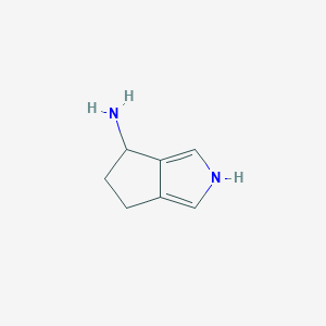 molecular formula C7H10N2 B14882932 2,4,5,6-Tetrahydrocyclopenta[c]pyrrol-4-amine 