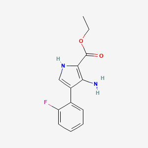 ethyl 3-amino-4-(2-fluorophenyl)-1H-pyrrole-2-carboxylate