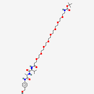 molecular formula C39H68N4O14 B14882968 BocNH-PEG8-acid-NH-Val-Ala-PAB 