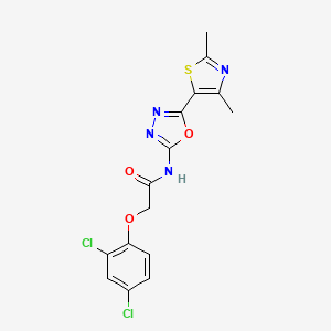 2-(2,4-dichlorophenoxy)-N-(5-(2,4-dimethylthiazol-5-yl)-1,3,4-oxadiazol-2-yl)acetamide