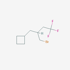 molecular formula C9H14BrF3 B14883021 (2-(Bromomethyl)-4,4,4-trifluorobutyl)cyclobutane 