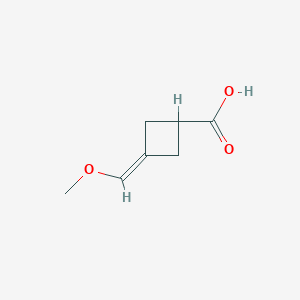 molecular formula C7H10O3 B14883028 3-(Methoxymethylene)cyclobutanecarboxylic acid 