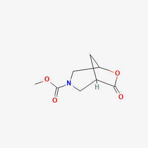 molecular formula C8H11NO4 B14883046 Methyl 7-oxo-6-oxa-3-azabicyclo[3.2.1]octane-3-carboxylate 